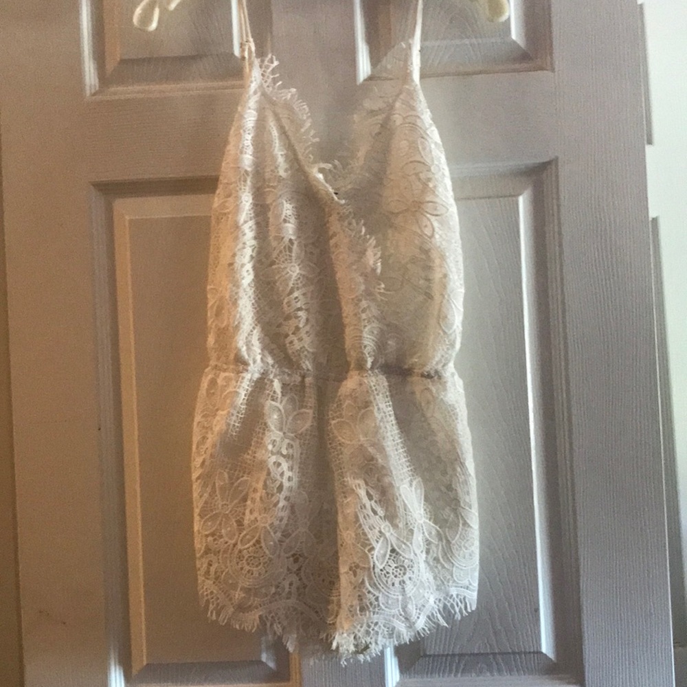 Maddy...K eyelash lace romper